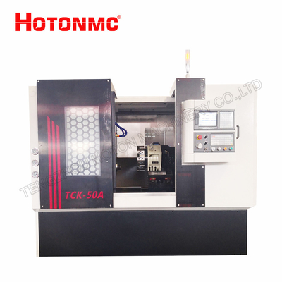 TCK50A CNC van het hellingsbed Draaibankcnc het Draaien Machine CNC Mini Metal Lathe Machine Manufacturer TCK50A